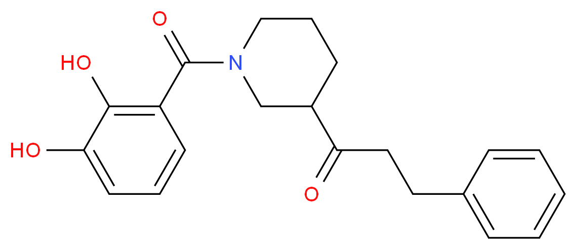1-[1-(2,3-dihydroxybenzoyl)-3-piperidinyl]-3-phenyl-1-propanone_Molecular_structure_CAS_)