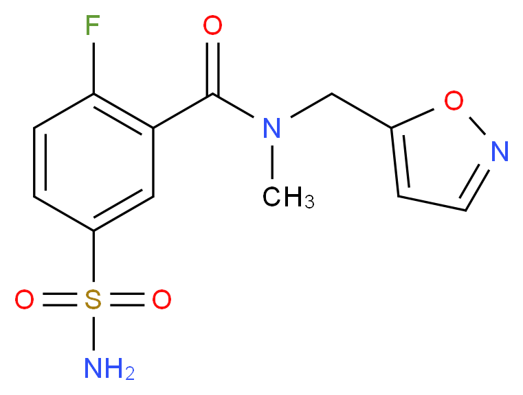 5-(aminosulfonyl)-2-fluoro-N-(5-isoxazolylmethyl)-N-methylbenzamide_Molecular_structure_CAS_)