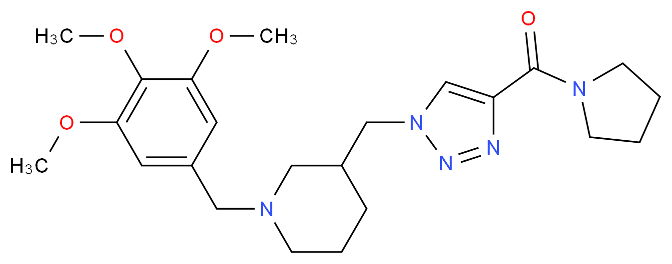 3-{[4-(1-pyrrolidinylcarbonyl)-1H-1,2,3-triazol-1-yl]methyl}-1-(3,4,5-trimethoxybenzyl)piperidine_Molecular_structure_CAS_)