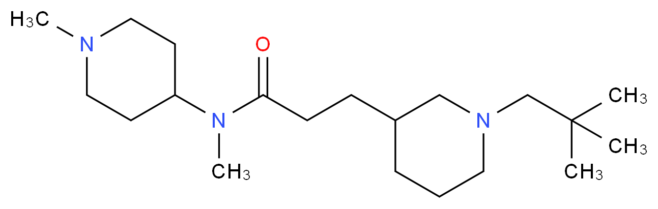 3-[1-(2,2-dimethylpropyl)-3-piperidinyl]-N-methyl-N-(1-methyl-4-piperidinyl)propanamide_Molecular_structure_CAS_)