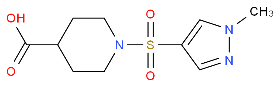 1-[(1-Methyl-1H-pyrazol-4-yl)sulfonyl]piperidine-4-carboxylic acid_Molecular_structure_CAS_)