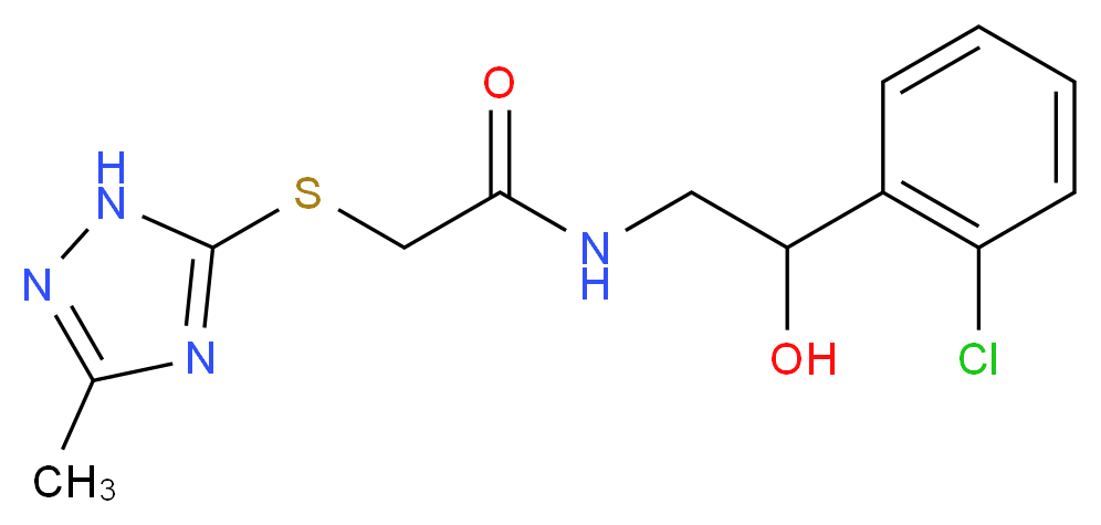 N-[2-(2-chlorophenyl)-2-hydroxyethyl]-2-[(3-methyl-1H-1,2,4-triazol-5-yl)thio]acetamide_Molecular_structure_CAS_)