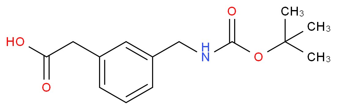 2-(3-(((tert-Butoxycarbonyl)amino)methyl)phenyl)acetic acid_Molecular_structure_CAS_71420-95-6)