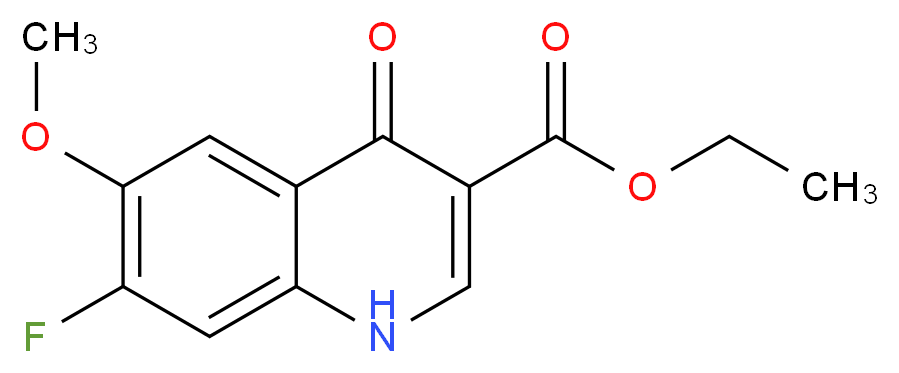7-Fluoro-1,4-dihydro-6-methoxy-4-oxo-3-quinolinecarboxylic Acid Ethyl Ester_Molecular_structure_CAS_622369-35-1)
