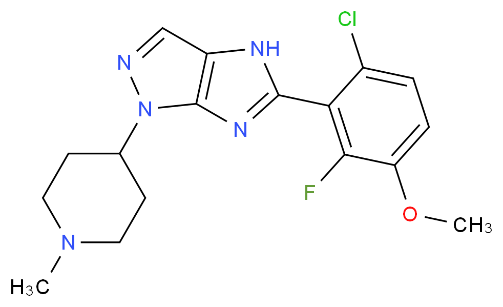 5-(6-chloro-2-fluoro-3-methoxyphenyl)-1-(1-methyl-4-piperidinyl)-1,4-dihydroimidazo[4,5-c]pyrazole_Molecular_structure_CAS_)
