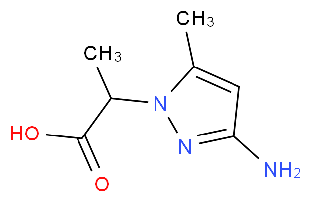 2-(3-amino-5-methyl-1H-pyrazol-1-yl)propanoic acid_Molecular_structure_CAS_)
