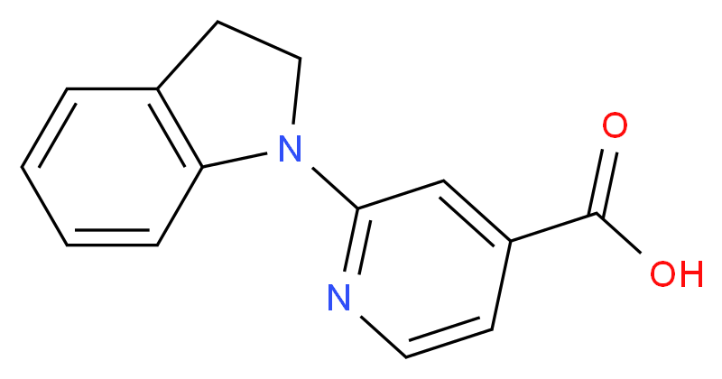 2-(2,3-Dihydro-1H-indol-1-yl)isonicotinic acid_Molecular_structure_CAS_)