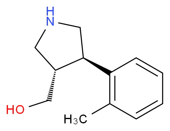 ((3S,4R)-4-o-tolylpyrrolidin-3-yl)methanol_Molecular_structure_CAS_1260616-91-8)