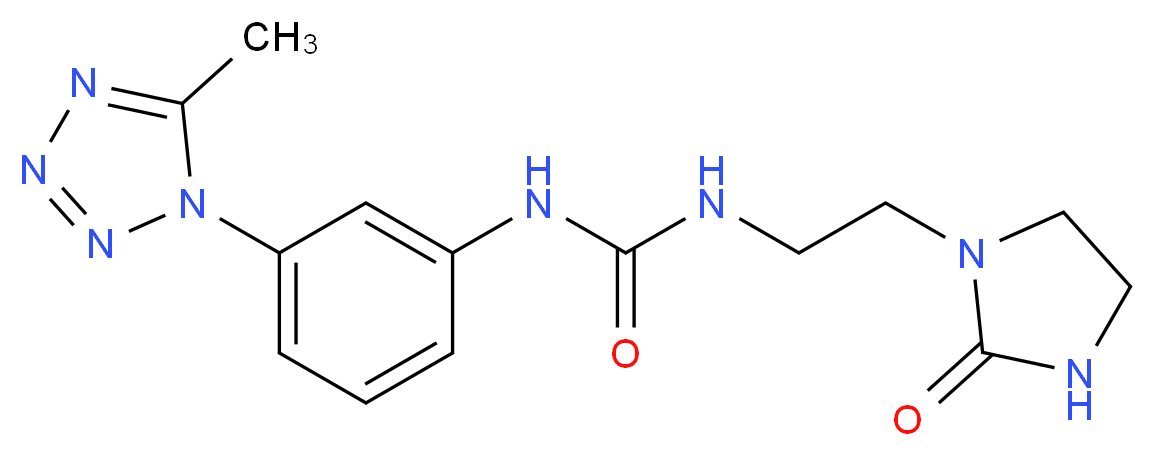 N-[3-(5-methyl-1H-tetrazol-1-yl)phenyl]-N'-[2-(2-oxoimidazolidin-1-yl)ethyl]urea_Molecular_structure_CAS_)