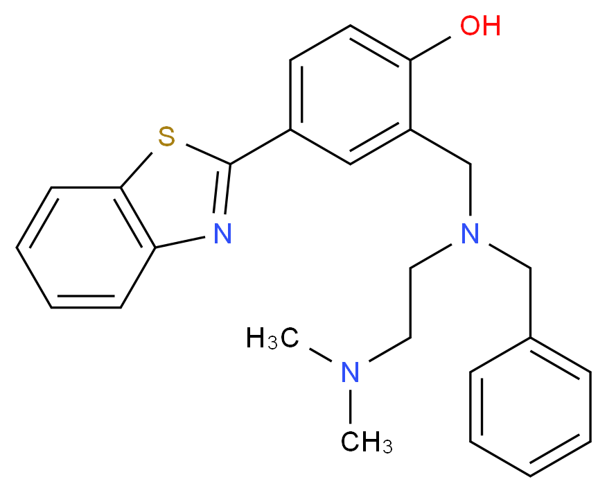 4-(1,3-benzothiazol-2-yl)-2-({benzyl[2-(dimethylamino)ethyl]amino}methyl)phenol_Molecular_structure_CAS_)