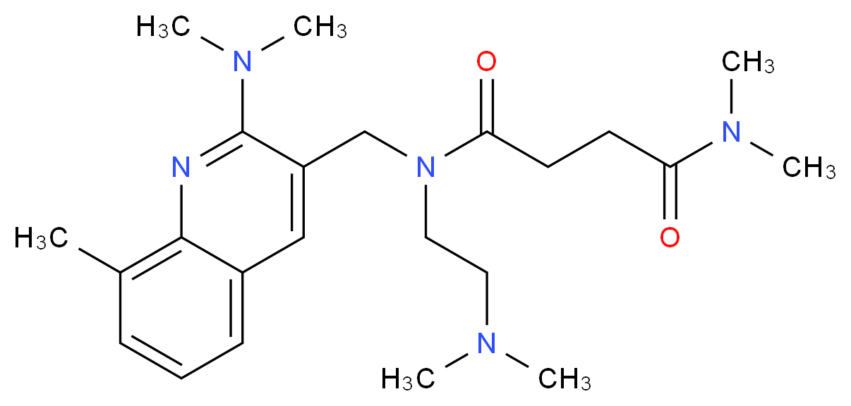 N-[2-(dimethylamino)ethyl]-N-{[2-(dimethylamino)-8-methyl-3-quinolinyl]methyl}-N',N'-dimethylsuccinamide_Molecular_structure_CAS_)