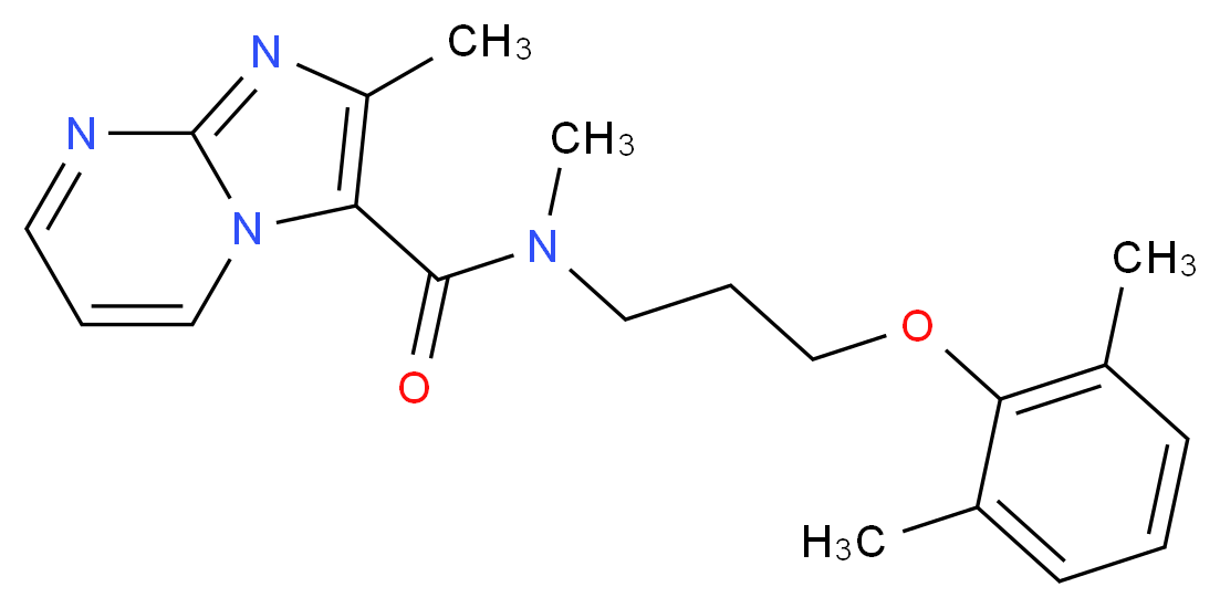 N-[3-(2,6-dimethylphenoxy)propyl]-N,2-dimethylimidazo[1,2-a]pyrimidine-3-carboxamide_Molecular_structure_CAS_)