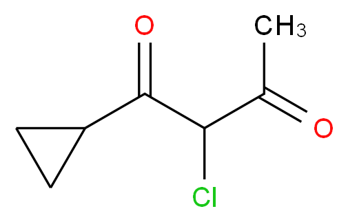 2-Chloro-1-cyclopropyl-1,3-butanedione_Molecular_structure_CAS_473924-31-1)
