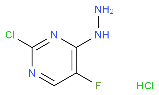 2-chloro-5-fluoro-4-hydrazinylpyrimidine hydrochloride_Molecular_structure_CAS_)