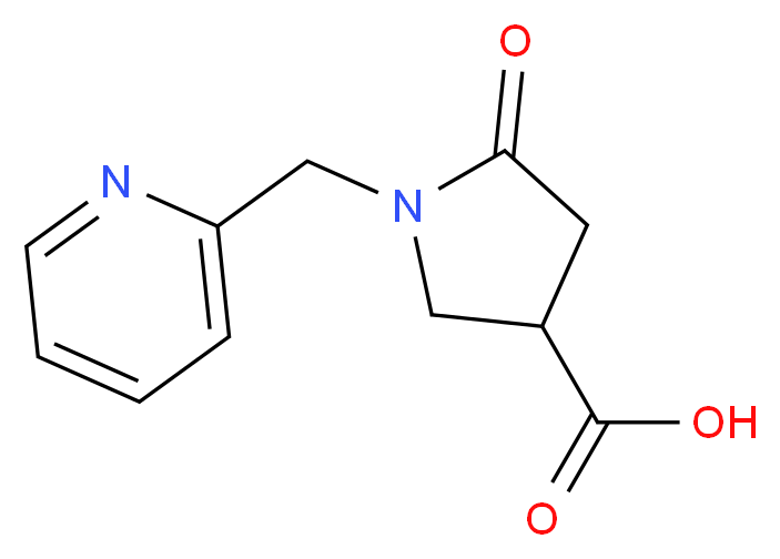 5-oxo-1-(pyridin-2-ylmethyl)pyrrolidine-3-carboxylic acid_Molecular_structure_CAS_)