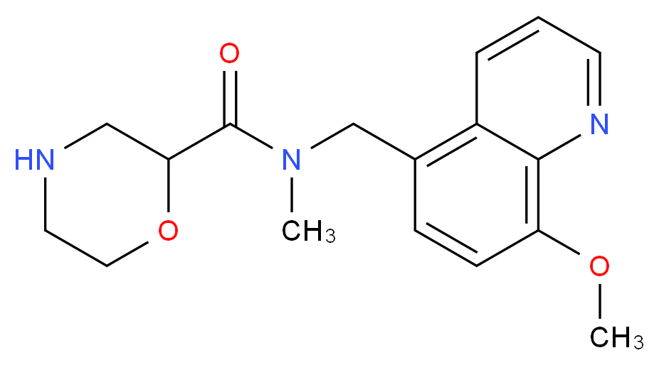 N-[(8-methoxyquinolin-5-yl)methyl]-N-methylmorpholine-2-carboxamide_Molecular_structure_CAS_)