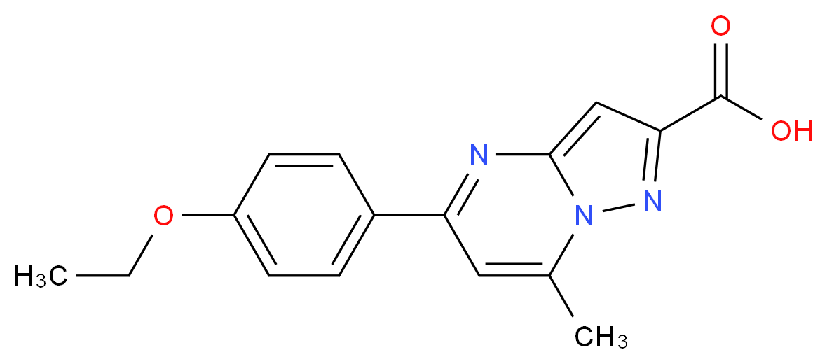 5-(4-Ethoxy-phenyl)-7-methyl-pyrazolo-[1,5-a]pyrimidine-2-carboxylic acid_Molecular_structure_CAS_)