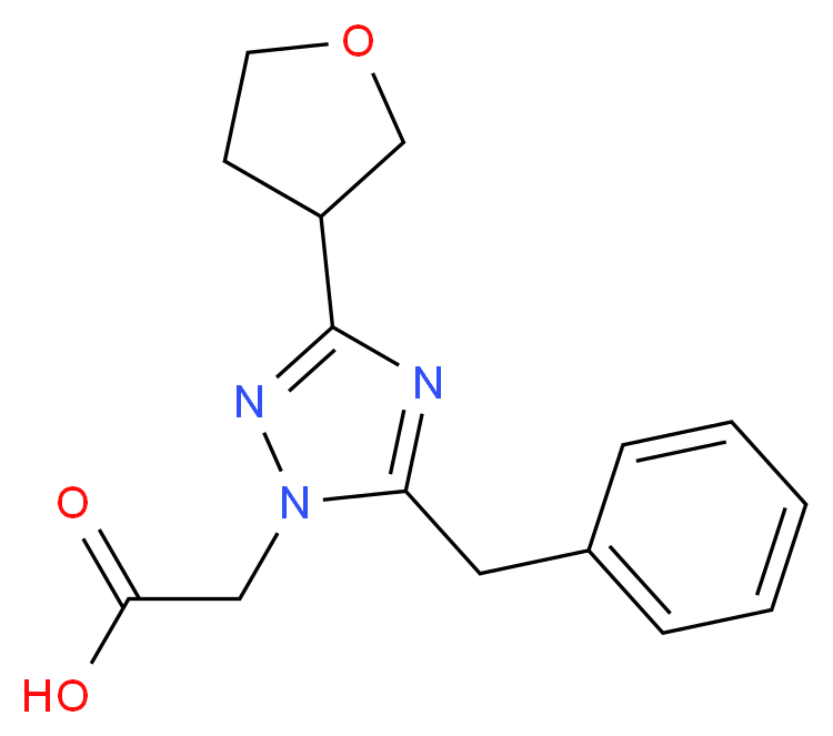 [5-benzyl-3-(tetrahydrofuran-3-yl)-1H-1,2,4-triazol-1-yl]acetic acid_Molecular_structure_CAS_)