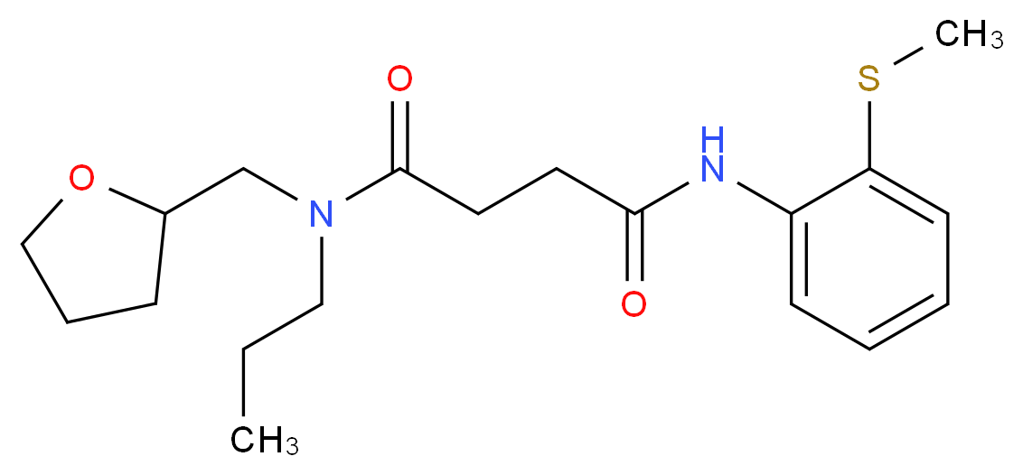 N'-[2-(methylthio)phenyl]-N-propyl-N-(tetrahydrofuran-2-ylmethyl)succinamide_Molecular_structure_CAS_)