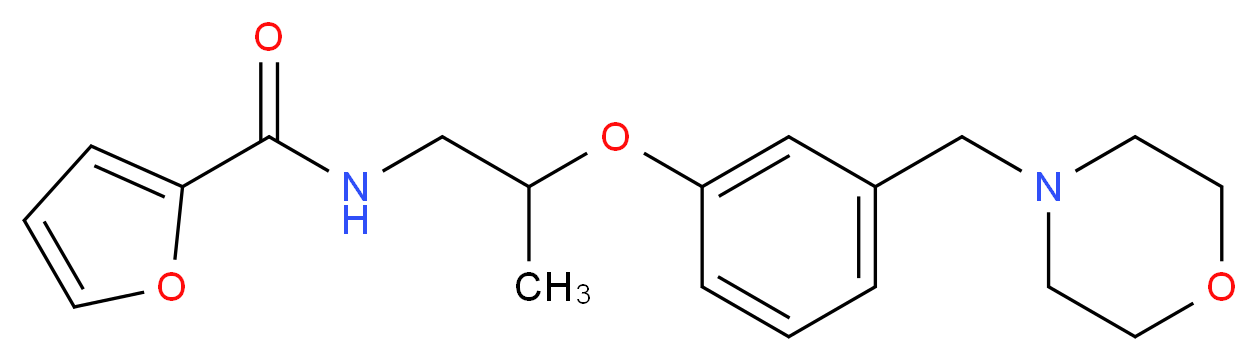 N-{2-[3-(4-morpholinylmethyl)phenoxy]propyl}-2-furamide_Molecular_structure_CAS_)