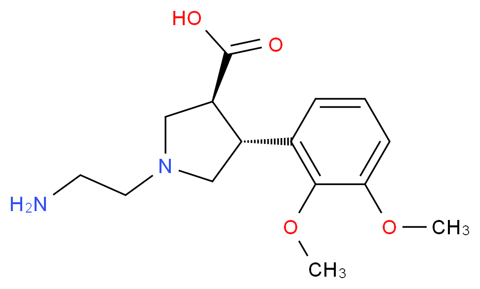 (3S*,4R*)-1-(2-aminoethyl)-4-(2,3-dimethoxyphenyl)pyrrolidine-3-carboxylic acid_Molecular_structure_CAS_)