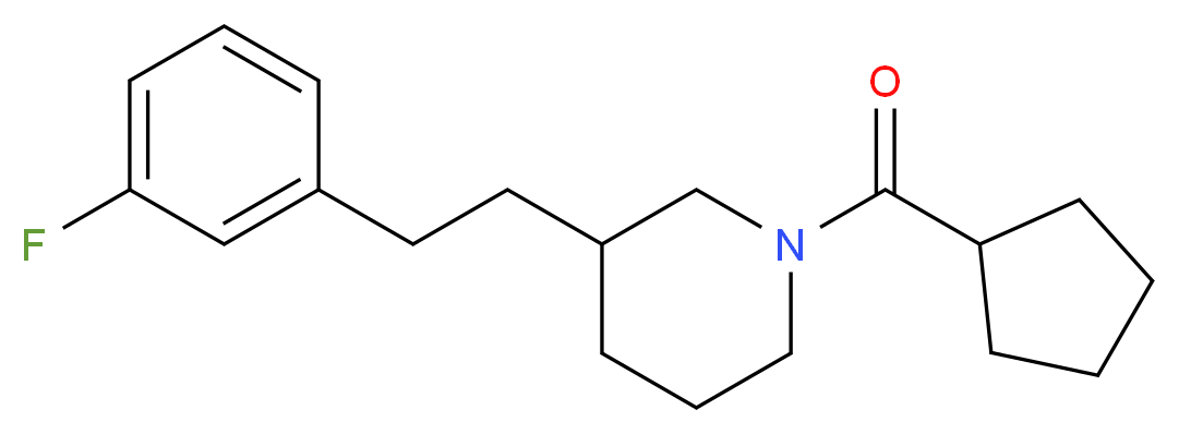 1-(cyclopentylcarbonyl)-3-[2-(3-fluorophenyl)ethyl]piperidine_Molecular_structure_CAS_)