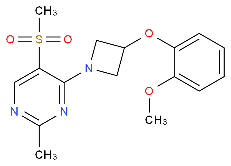 4-[3-(2-methoxyphenoxy)azetidin-1-yl]-2-methyl-5-(methylsulfonyl)pyrimidine_Molecular_structure_CAS_)