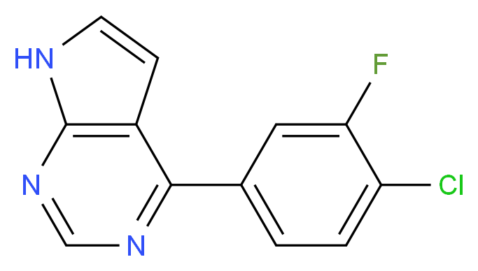 4-(4-chloro-3-fluorophenyl)-7H-pyrrolo[2,3-d]pyrimidine_Molecular_structure_CAS_)
