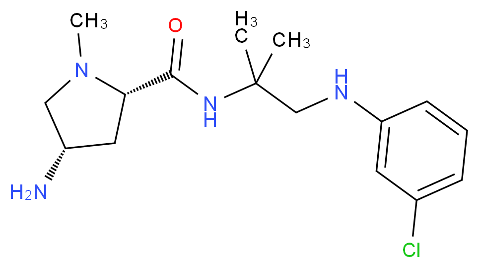 (2S,4S)-4-amino-N-{2-[(3-chlorophenyl)amino]-1,1-dimethylethyl}-1-methylpyrrolidine-2-carboxamide_Molecular_structure_CAS_)