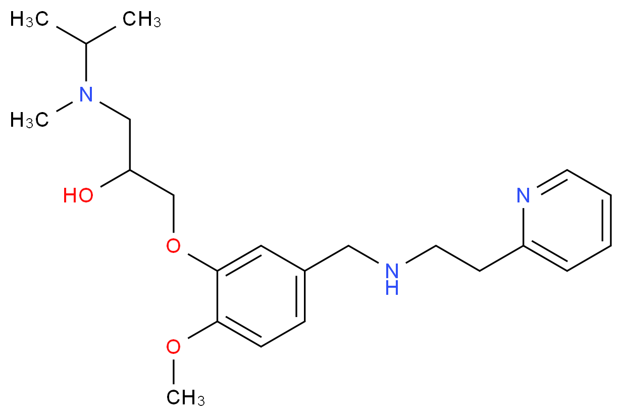 1-[isopropyl(methyl)amino]-3-[2-methoxy-5-({[2-(2-pyridinyl)ethyl]amino}methyl)phenoxy]-2-propanol_Molecular_structure_CAS_)