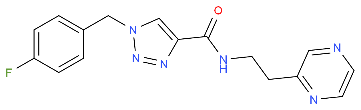 1-(4-fluorobenzyl)-N-[2-(2-pyrazinyl)ethyl]-1H-1,2,3-triazole-4-carboxamide_Molecular_structure_CAS_)