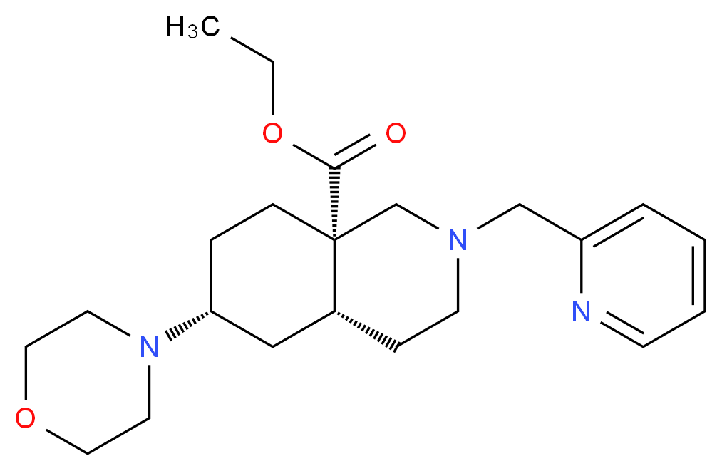 ethyl (4aR*,6R*,8aS*)-6-(4-morpholinyl)-2-(2-pyridinylmethyl)octahydro-8a(1H)-isoquinolinecarboxylate_Molecular_structure_CAS_)