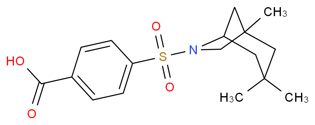 4-(1,3,3-Trimethyl-6-aza-bicyclo[3.2.1]octane-6-sulfonyl)-benzoic acid_Molecular_structure_CAS_)