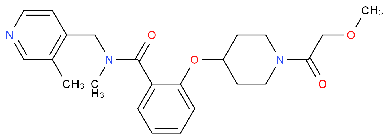 2-{[1-(methoxyacetyl)-4-piperidinyl]oxy}-N-methyl-N-[(3-methyl-4-pyridinyl)methyl]benzamide_Molecular_structure_CAS_)