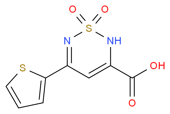 1,1-dioxo-5-(thiophen-2-yl)-2H-1$l^{6},2,6-thiadiazine-3-carboxylic acid_Molecular_structure_CAS_)