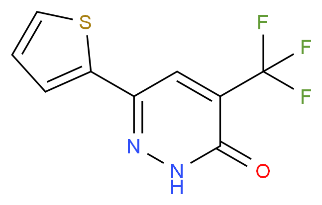 6-thien-2-yl-4-(trifluoromethyl)pyridazin-3(2H)-one_Molecular_structure_CAS_)