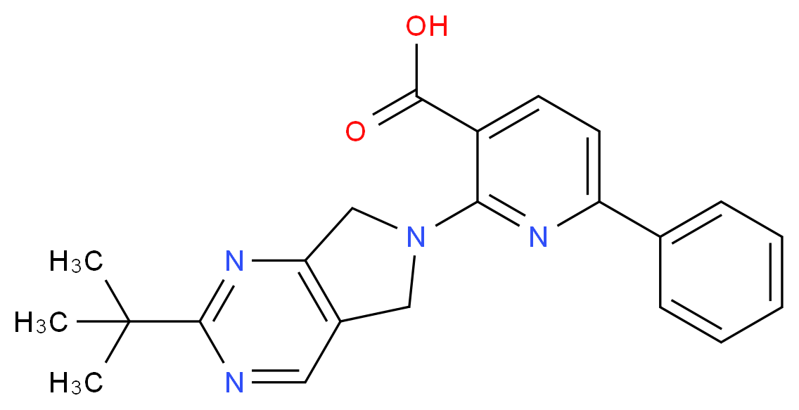 2-(2-tert-butyl-5,7-dihydro-6H-pyrrolo[3,4-d]pyrimidin-6-yl)-6-phenylnicotinic acid_Molecular_structure_CAS_)