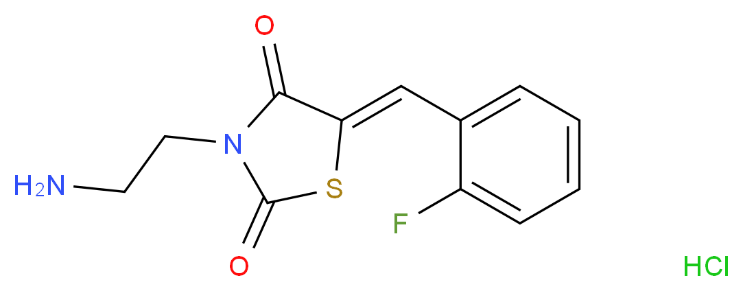 (5Z)-3-(2-aminoethyl)-5-(2-fluorobenzylidene)-1,3-thiazolidine-2,4-dione hydrochloride_Molecular_structure_CAS_)