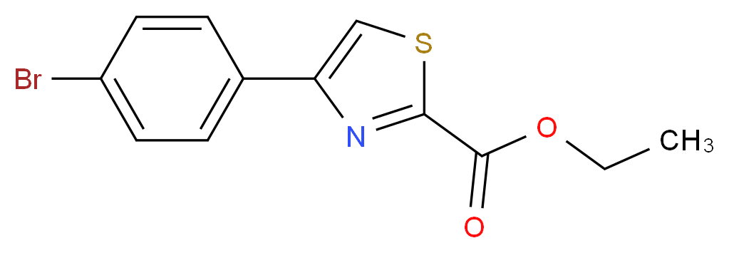 2-THIAZOLECARBOXYLIC ACID, 4-(4-BROMOPHENYL)-, ETHYL ESTER_Molecular_structure_CAS_53101-02-3)