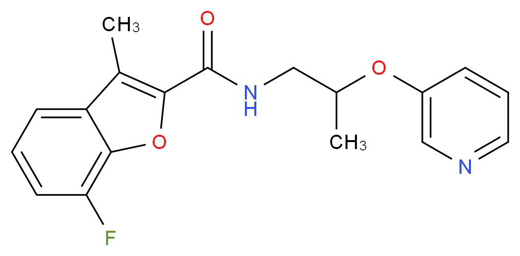 7-fluoro-3-methyl-N-[2-(3-pyridinyloxy)propyl]-1-benzofuran-2-carboxamide_Molecular_structure_CAS_)