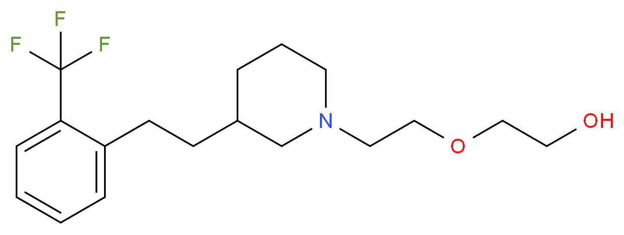 2-[2-(3-{2-[2-(trifluoromethyl)phenyl]ethyl}-1-piperidinyl)ethoxy]ethanol_Molecular_structure_CAS_)