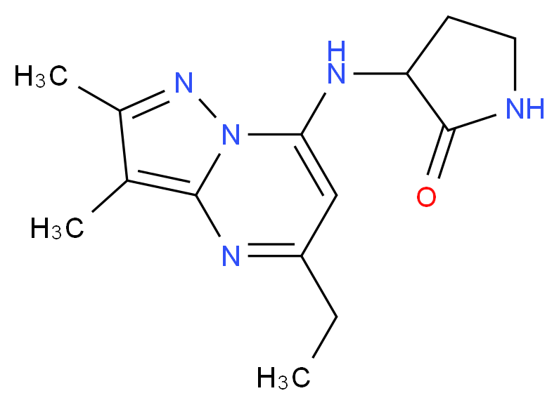 3-[(5-ethyl-2,3-dimethylpyrazolo[1,5-a]pyrimidin-7-yl)amino]pyrrolidin-2-one_Molecular_structure_CAS_)
