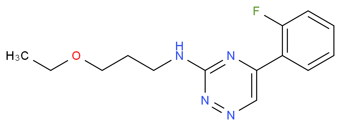 N-(3-ethoxypropyl)-5-(2-fluorophenyl)-1,2,4-triazin-3-amine_Molecular_structure_CAS_)