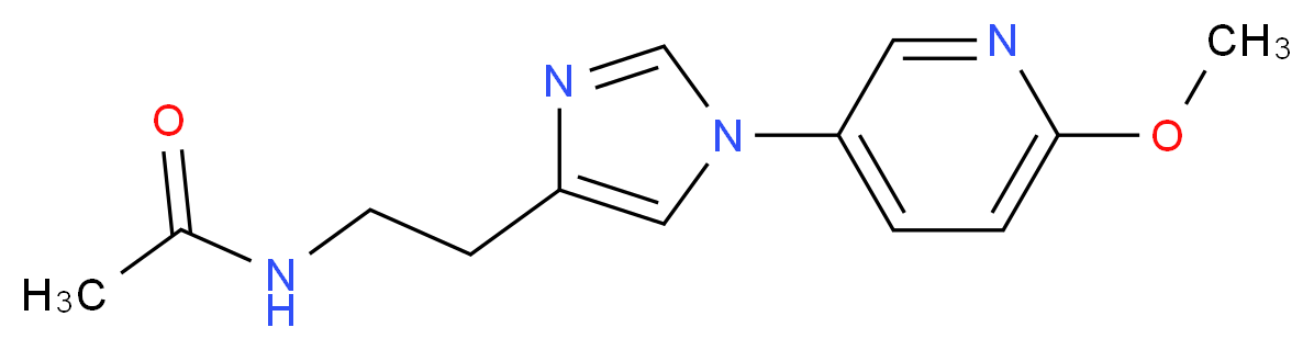 N-{2-[1-(6-methoxypyridin-3-yl)-1H-imidazol-4-yl]ethyl}acetamide_Molecular_structure_CAS_)