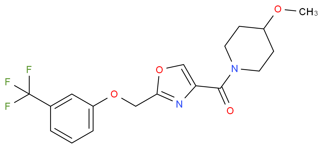 4-methoxy-1-[(2-{[3-(trifluoromethyl)phenoxy]methyl}-1,3-oxazol-4-yl)carbonyl]piperidine_Molecular_structure_CAS_)