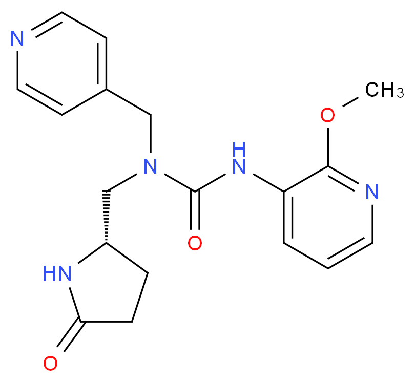 N'-(2-methoxypyridin-3-yl)-N-{[(2S)-5-oxopyrrolidin-2-yl]methyl}-N-(pyridin-4-ylmethyl)urea_Molecular_structure_CAS_)