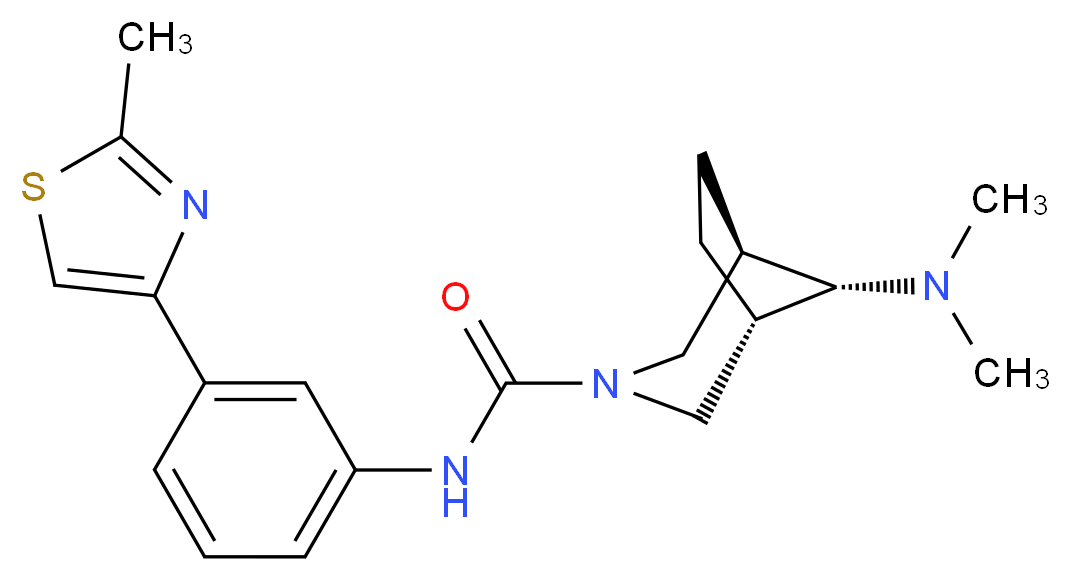 (8-syn)-8-(dimethylamino)-N-[3-(2-methyl-1,3-thiazol-4-yl)phenyl]-3-azabicyclo[3.2.1]octane-3-carboxamide_Molecular_structure_CAS_)