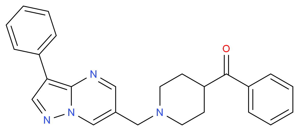 phenyl{1-[(3-phenylpyrazolo[1,5-a]pyrimidin-6-yl)methyl]piperidin-4-yl}methanone_Molecular_structure_CAS_)