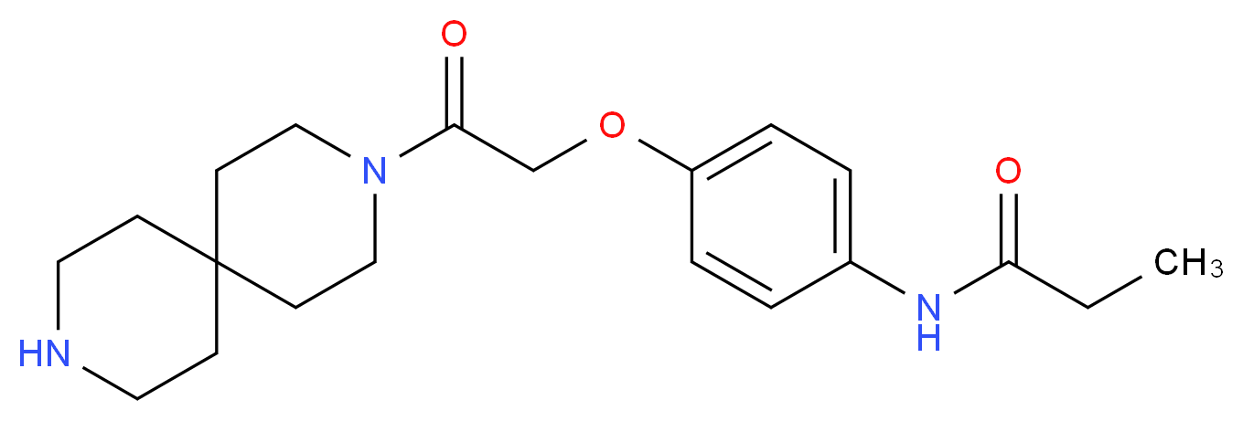 N-{4-[2-(3,9-diazaspiro[5.5]undec-3-yl)-2-oxoethoxy]phenyl}propanamide_Molecular_structure_CAS_)