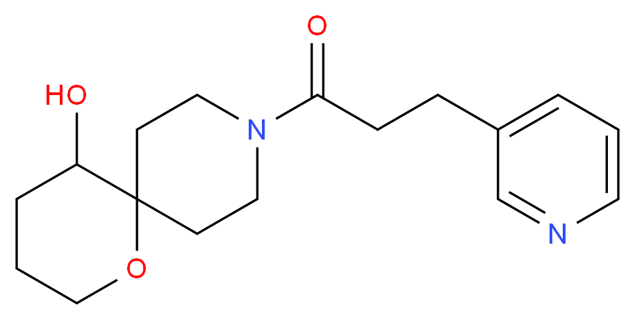 9-(3-pyridin-3-ylpropanoyl)-1-oxa-9-azaspiro[5.5]undecan-5-ol_Molecular_structure_CAS_)